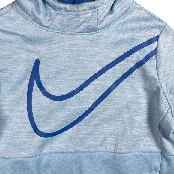 Nike Girls Hoodie XL Blue Therma Dri Fit Training Pull Over Sweatshirt Warm Soft - Picture 4 of 14